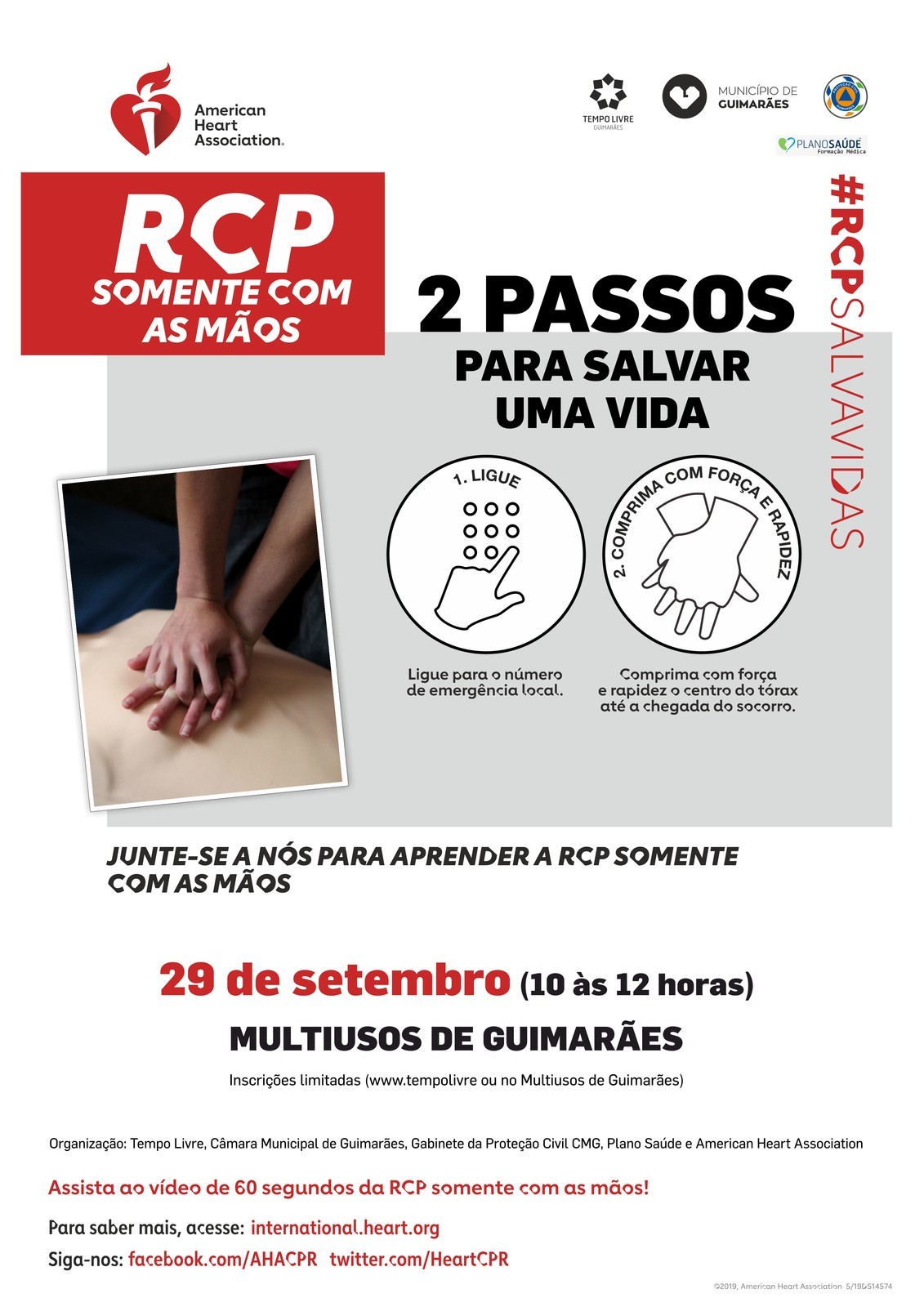 Formação de Reanimação cardiopulmonar de participação gratuita 