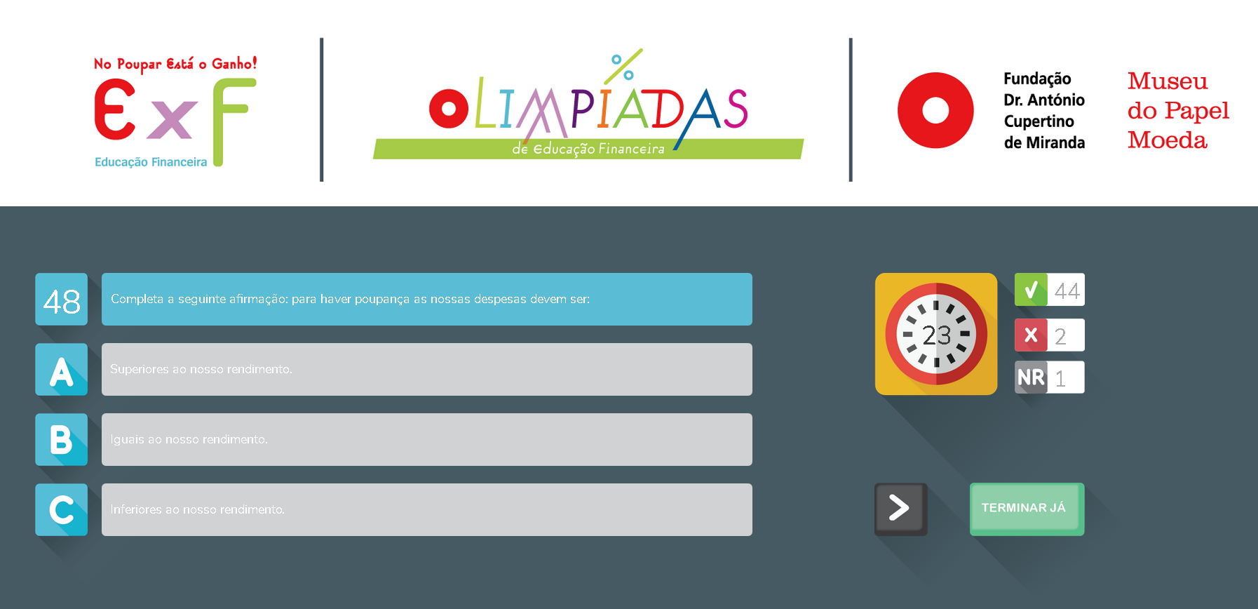Alunos do Município de Guimaraes participam em Olimpíadas de Educação Financeira