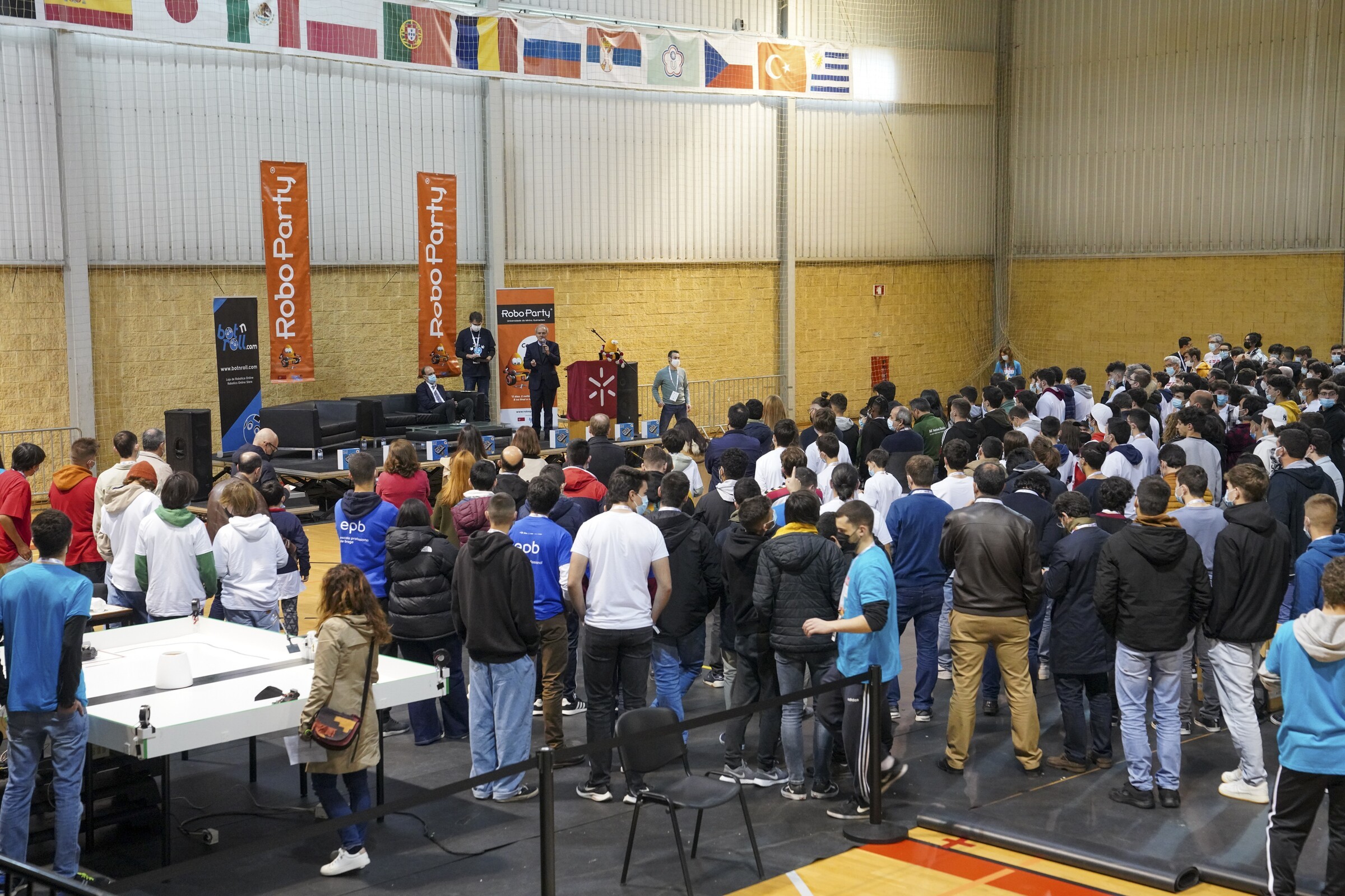 Domingos Bragança esteve presente na inauguração oficial da ROBOPARTY 2022