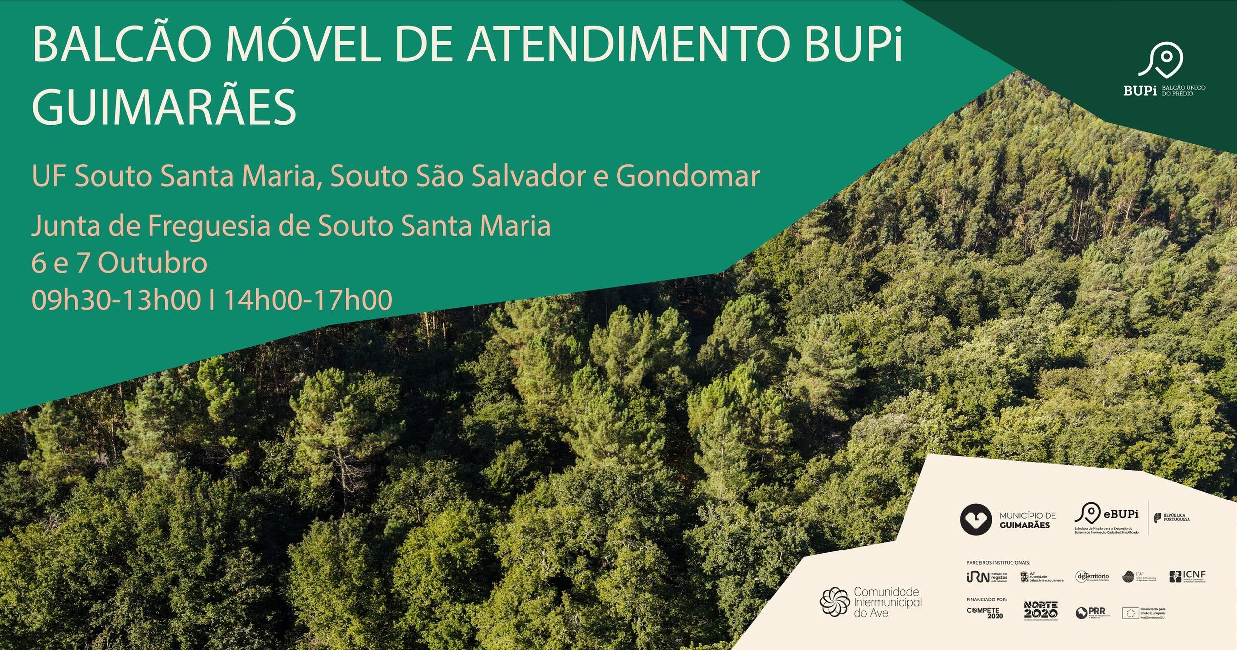 Balcão Móvel de Atendimento BUPi vai estar na UF Souto Santa Maria, Souto S. Salvador e Gondomar