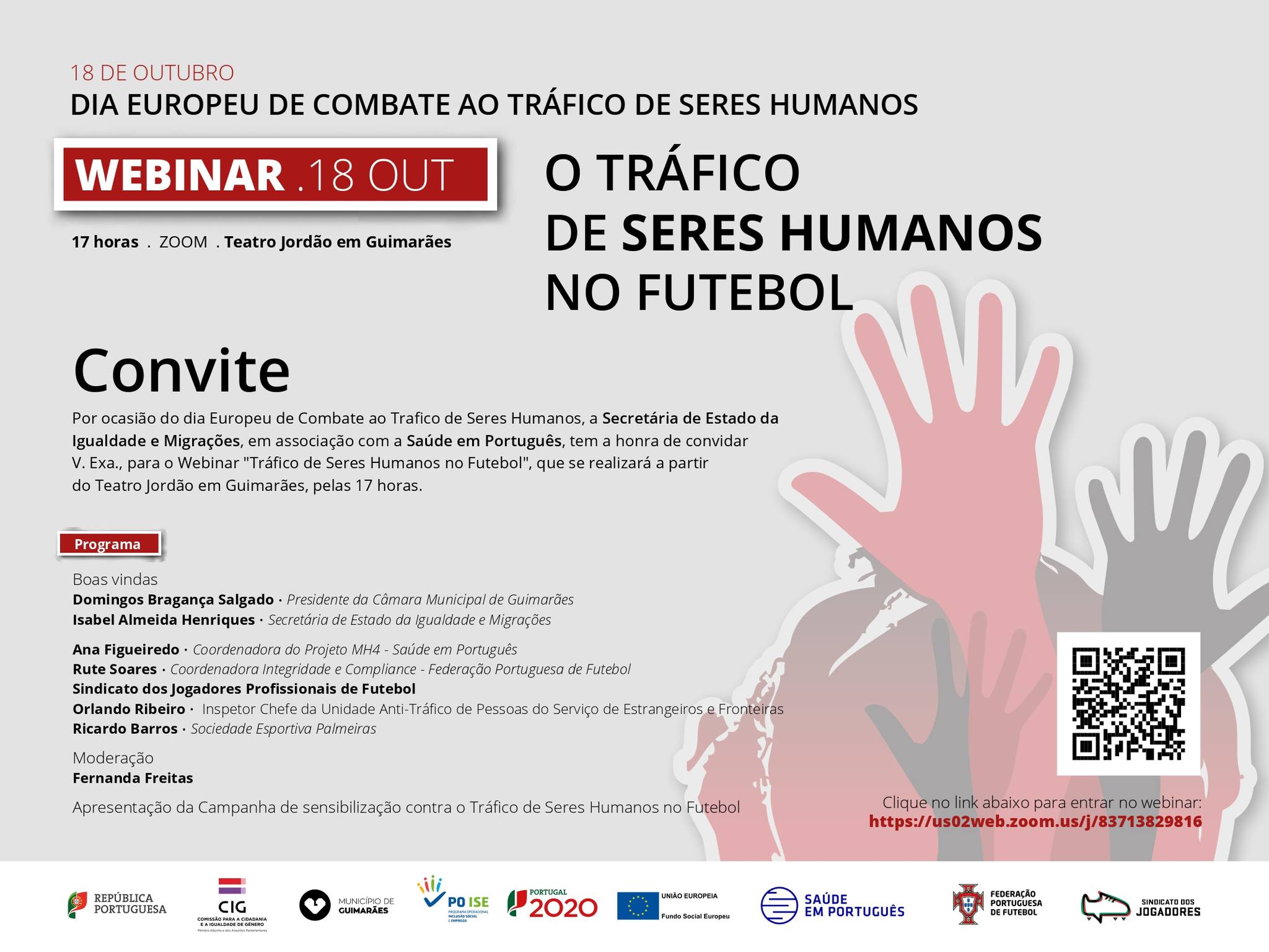 Campanha Nacional sobre o Tráfico Humano no Futebol apresentada em Guimarães