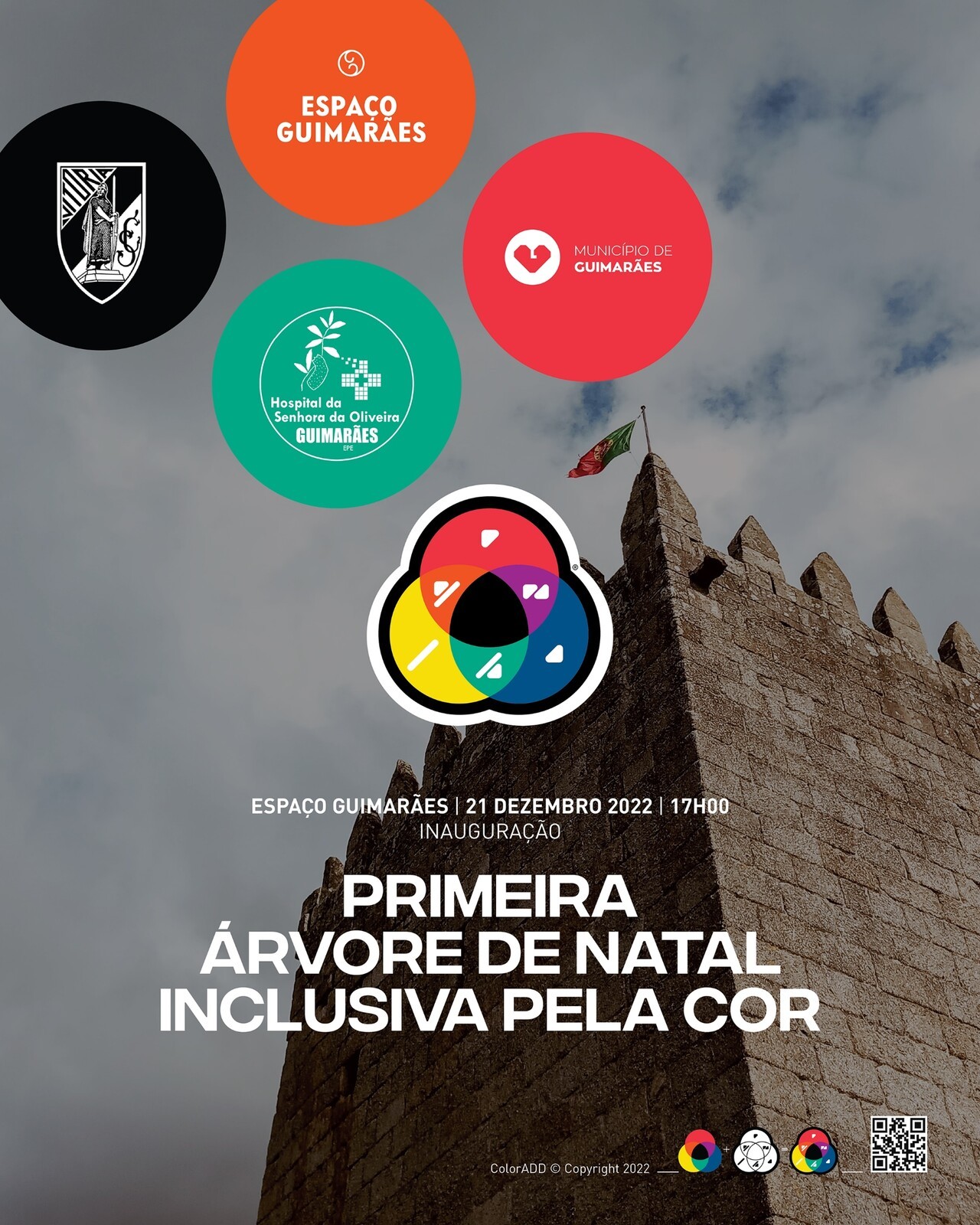 Guimarães inaugura a “Primeira Árvore de Natal Inclusiva pela Cor”