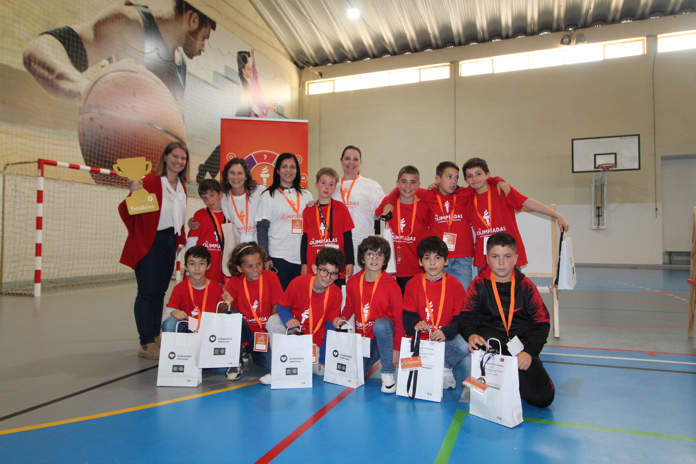 Turma de Guimarães em evento intermunicipal das Olimpíadas da Cidadania e do Património