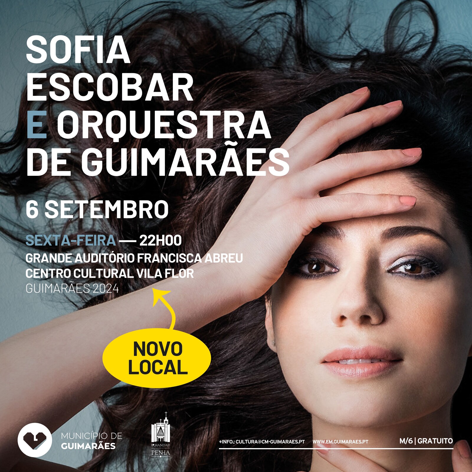 Esgotaram os ingressos para o concerto de Sofia Escobar e Orquestra de Guimarães, a realizar no CCVF
