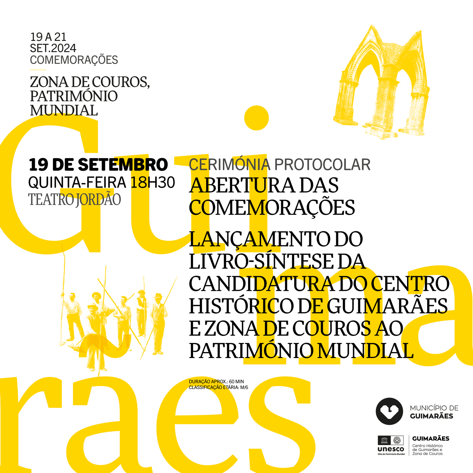 Bilhetes para a Cerimónia de Abertura das Comemorações do Património já disponíveis