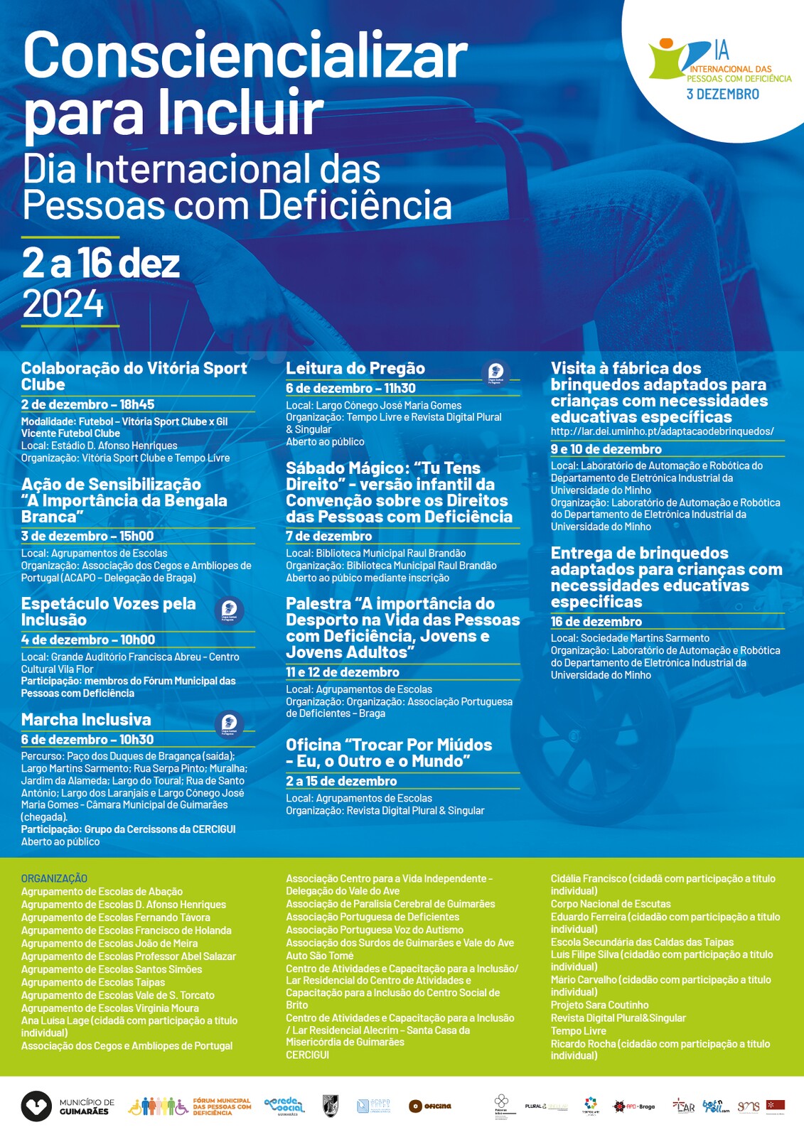 Guimarães celebra o Dia Internacional das Pessoas com Deficiência