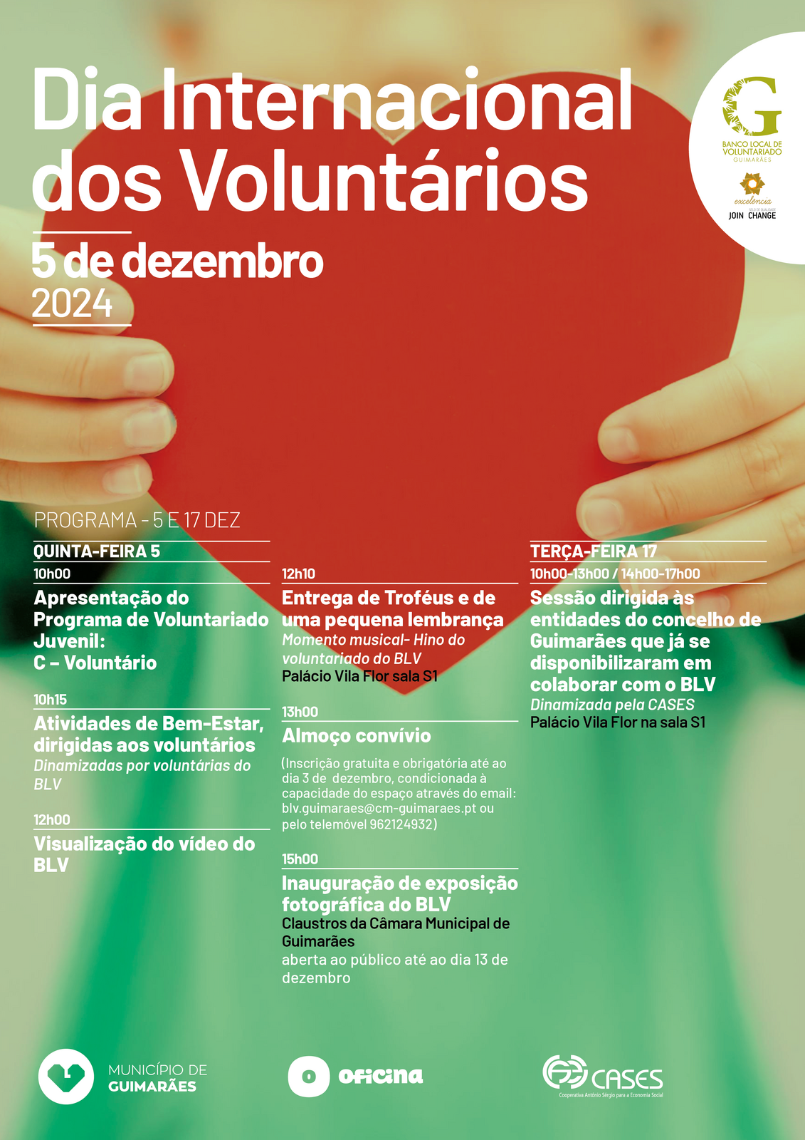 Guimarães celebra Dia Internacional do Voluntário com reconhecimento e iniciativas especiais