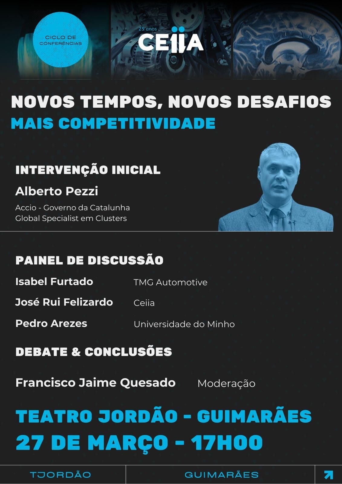 Guimarães recebe debate sobre competitividade e desafios empresariais no Teatro Jordão