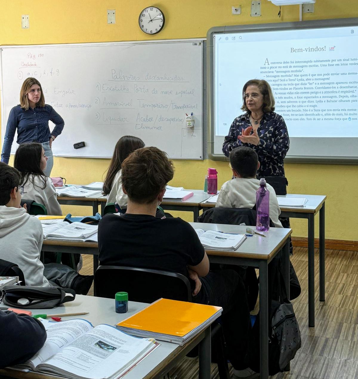 Alunos da EB 2,3 Virgínia Moura escrevem notícia sobre visita da Vereadora da Educação no âmbito ...