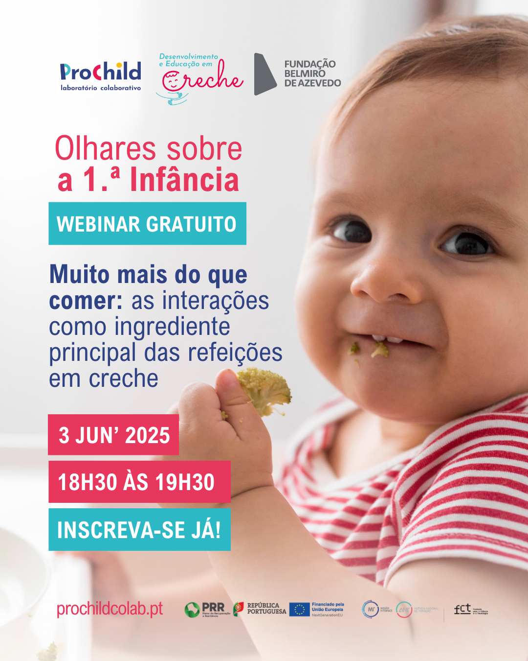 Webinar propõe novas perspetivas sobre as refeições em creche como momentos de interação de quali...