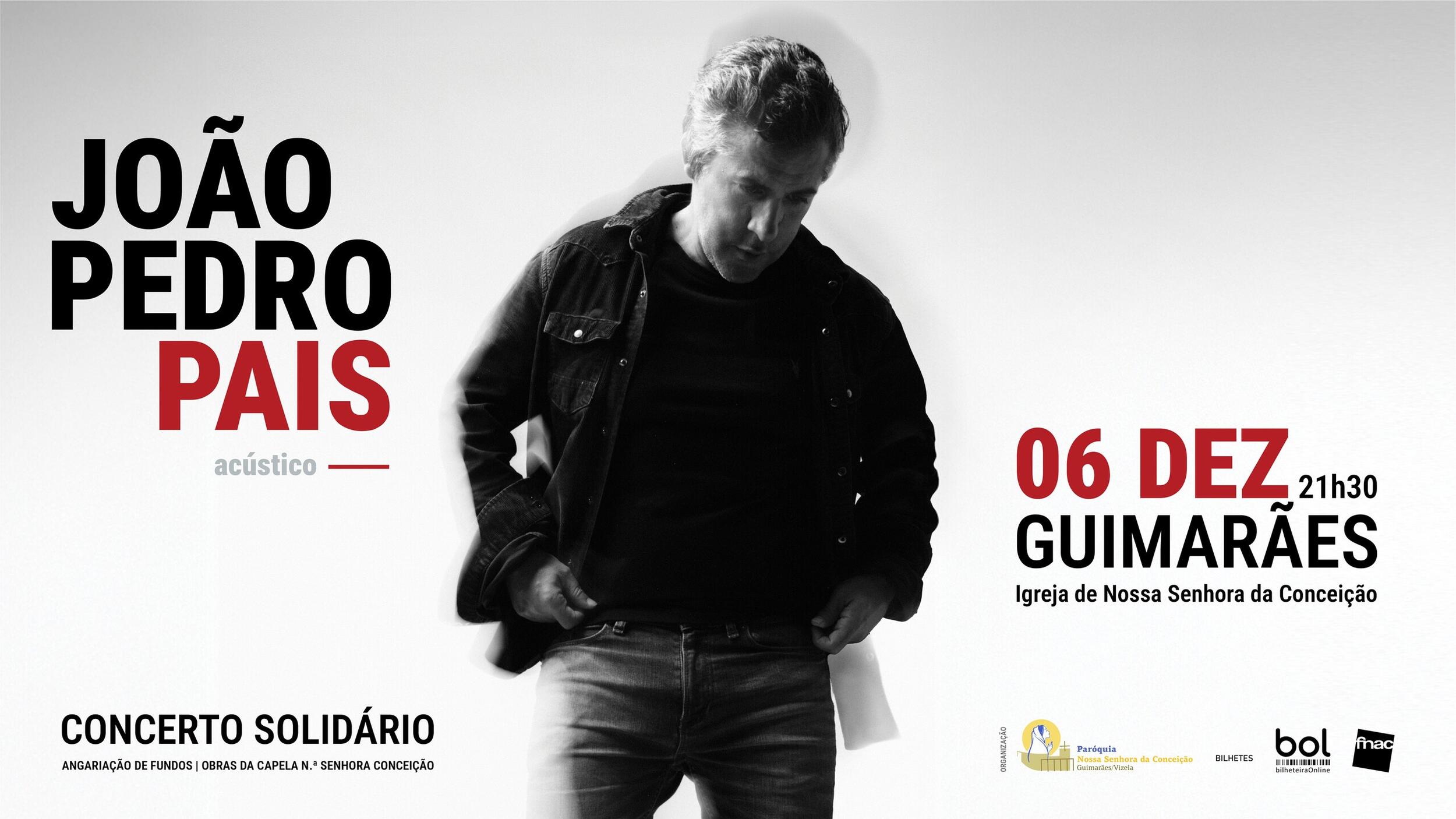 João Pedro Pais em concerto solidário para a reabilitação da Capela de Nossa Senhora da Conceição