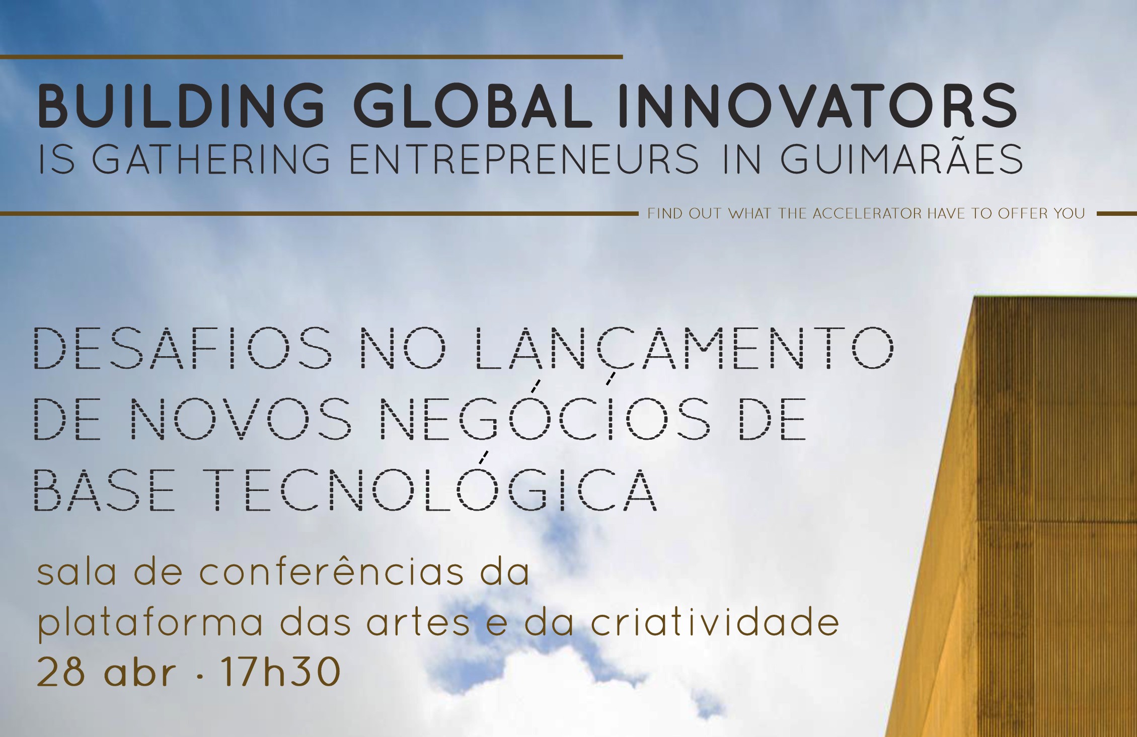 Guimarães recebe segunda-feira conferência para inovadores e empreendedores