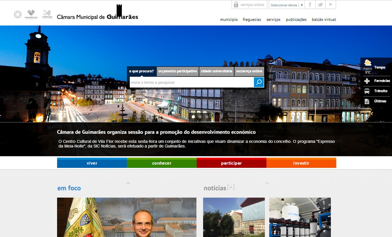 Novo website do Município de Guimarães distinguido como “Boa Prática” na Administração Pública