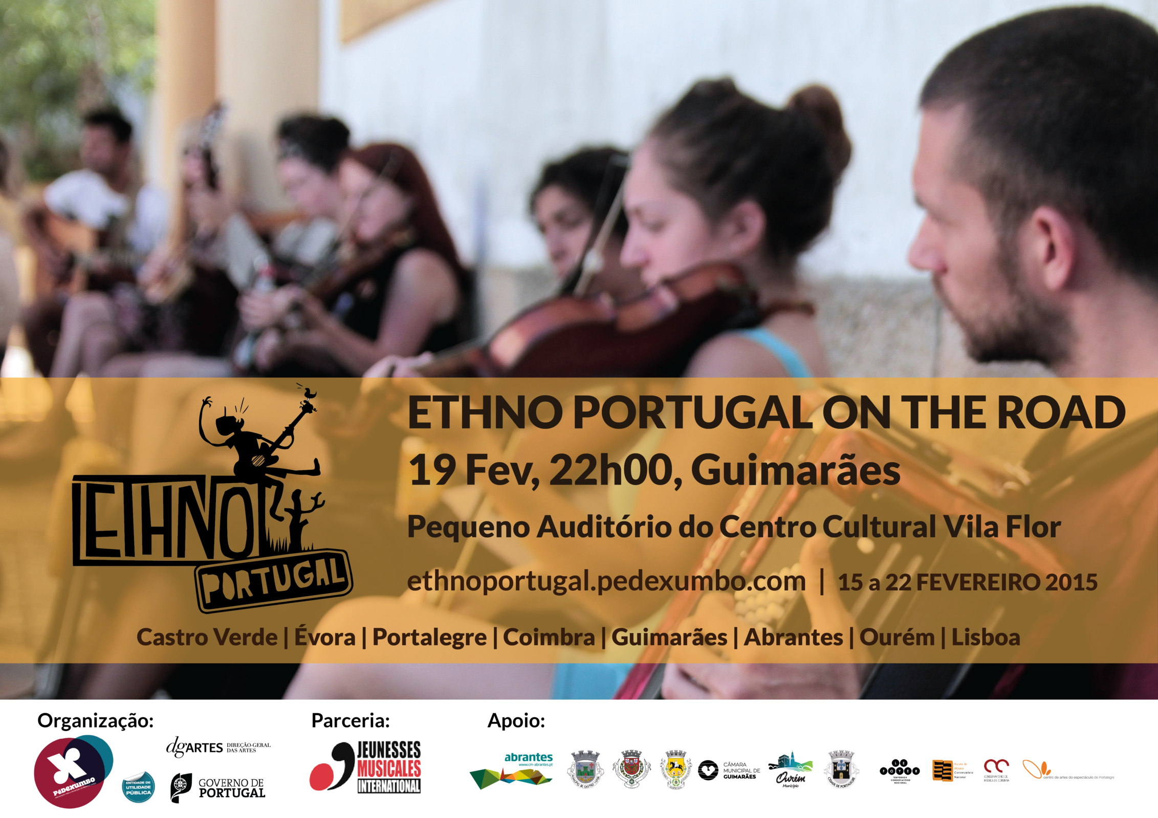 Workshop e concerto "Ethno Portugal On the Road" em Guimarães no dia 19 de fevereiro