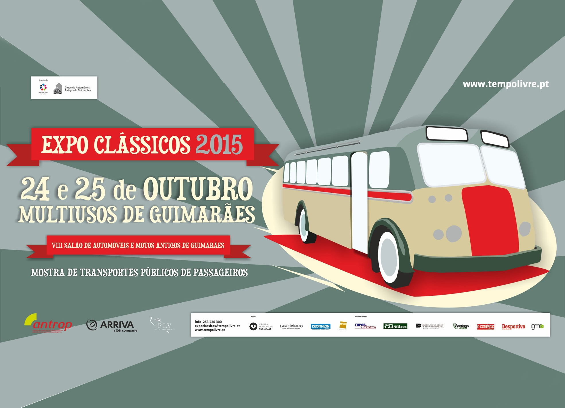Transportes Públicos Antigos de Passageiros na Expo Clássicos 2015 em Guimarães