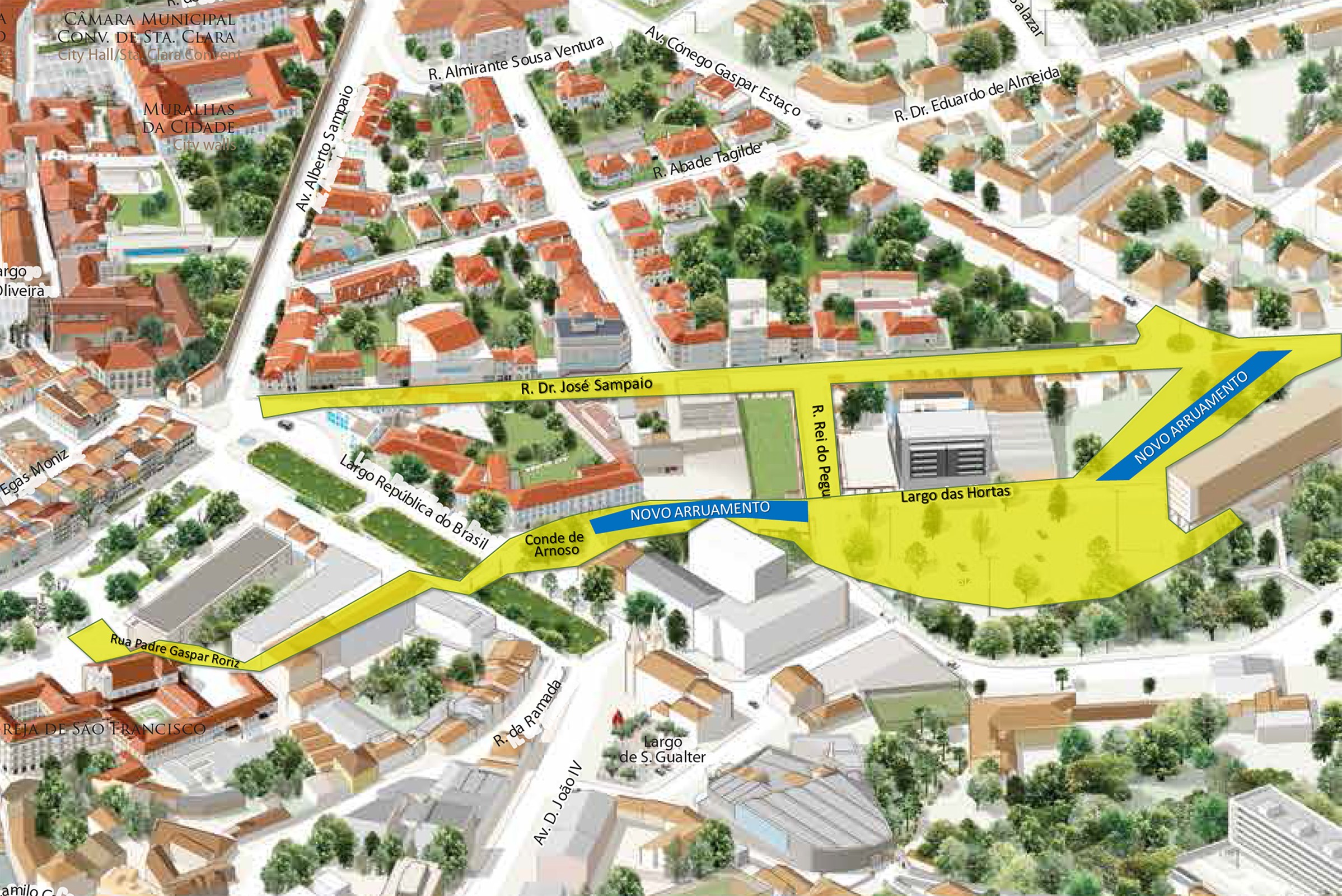 Obra de 2 milhões para melhorar fluidez entre Parque das Hortas e Campo da Feira começa na próxim...