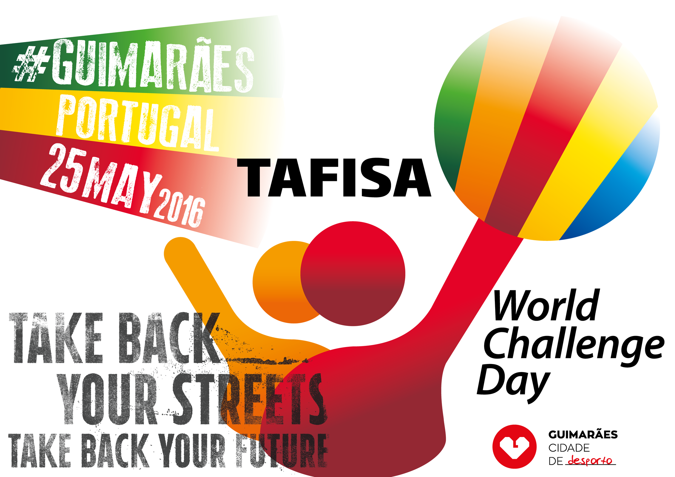 Logótipo humano marca abertura do Dia do Desafio Mundial em Guimarães a 25 de maio