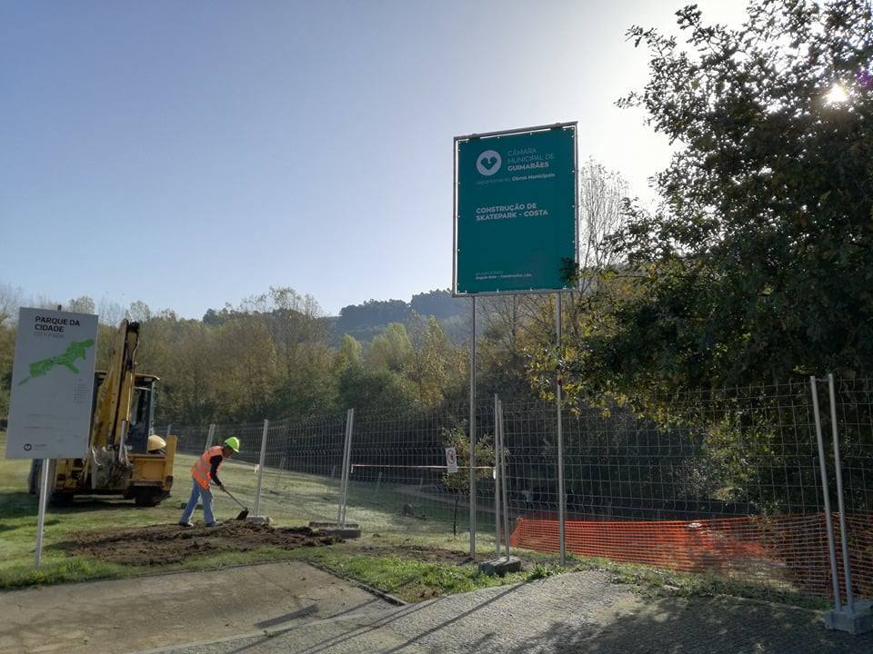 Parque Radical Skatepark começou a ser construído no Parque da Cidade de Guimarães