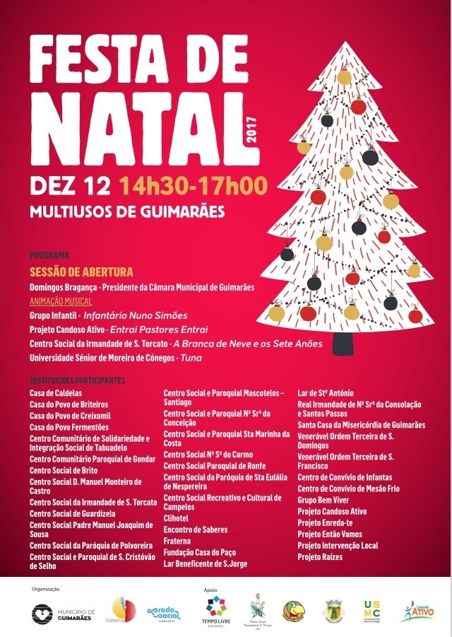 Festa de Natal vai juntar cerca de mil idosos do concelho de Guimarães