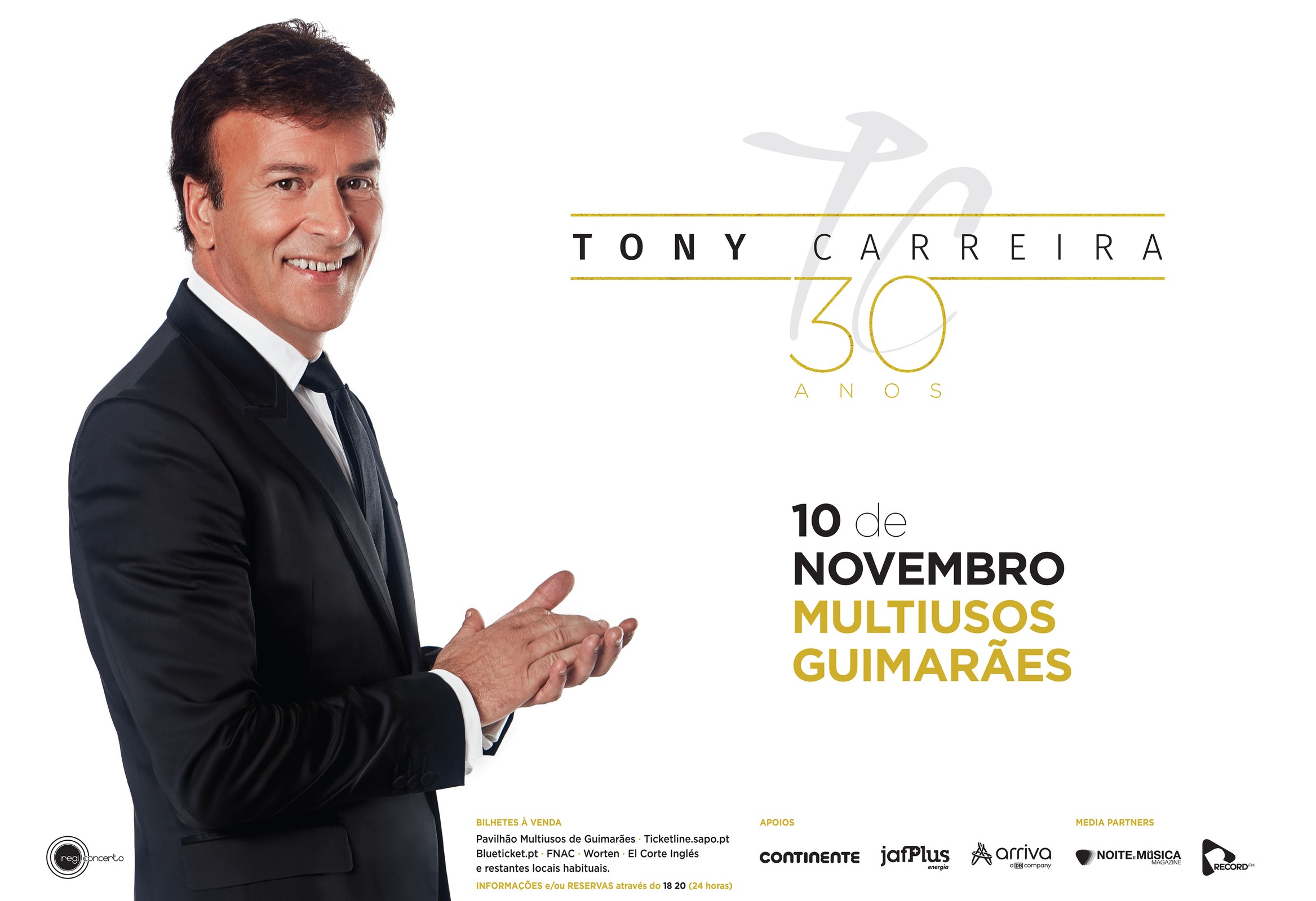 Tony Carreira celebra 30 anos de canções no Multiusos de Guimarães