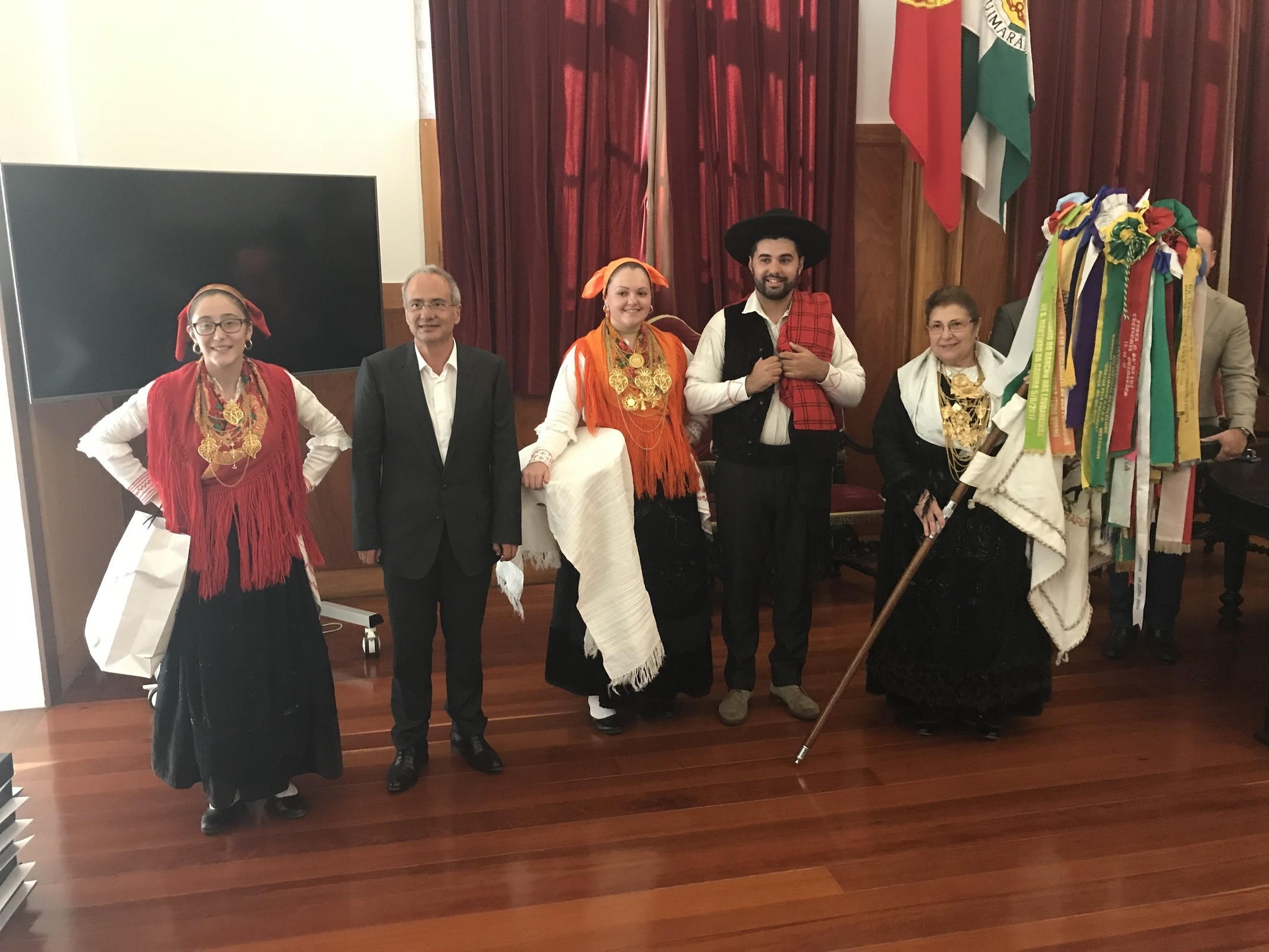 Domingos Bragança recebeu os grupos convidados para o Fest’in Folk Corredoura